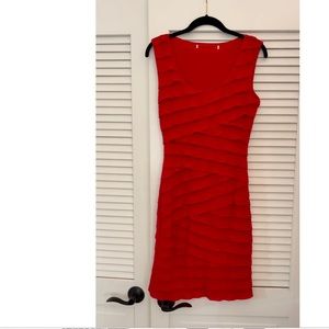 Red ruffled summer dress